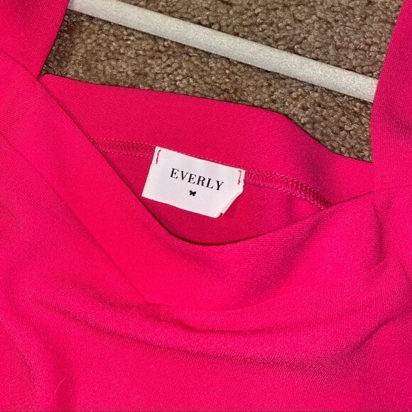NEW Hot Pink Cold Shoulder Top - Picture 2 of 2